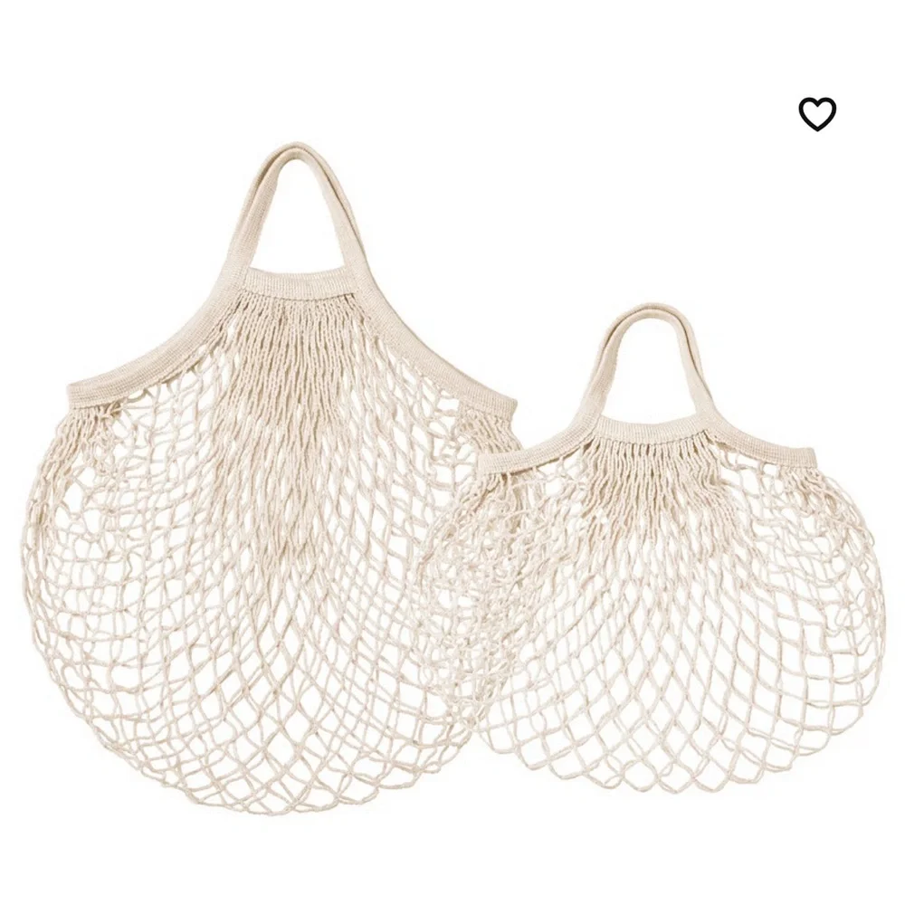 IKEA KUNGSFORS set of natural mesh reusable sustainable bags